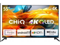 U55QG7L (139 cm (55 Zoll), svart, Ultra HD/4K, Trippel Tuner, SmartTV, Chromecast innebygd)