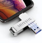 Clé USB 32 Go pour iPhone, clé USB iPhone 3 en 1, clé USB iPhone et iPad, mémoire Externe pour iPhone/Android Phone/PC/Ordinateur/Tablette/Mac