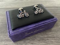 BABETTE WASSERMAN BICYCLE CUFFLINKS RETAIL £105 BNWT