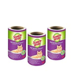 Scotch Brite Recharge pour Rouleau Super Adhésive pour Poils d'animaux, 3 Rouleaux, 48 Feuilles par Rouleau, 144 Feuilles au Total, Blanc