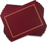 Portmeirion Home & Gifts Pimpernel Classic Burgundy Placemats - Set of 4 (Large