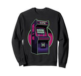 Retro Arcade Game, Arcade Game Machine Cabinet Video Gaming Sweatshirt