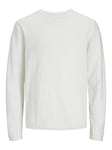 JACK & JONES Men's Jjelinen Knit Crew Neck Sn Jumper, Cloud Dancer, M