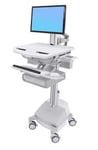 Ergotron StyleView Cart with LCD Pivot  SLA Powered  2 Drawers vogn - for LCD-skjerm / tastatur / mus / CPU / bærbar / strekkodeskanner - TAA-samsvar