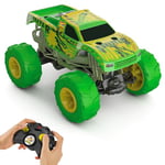 Hot Wheels Monster Trucks Gunkster Véhicule télécommandé à l’échelle 1/15, brille dans le noir, pneus tout-terrain, HTP15