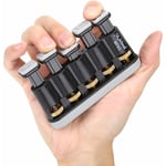 Outil d'exercice de doigt Force réglable Accessoire pour Guitare Piano-Exerciseur de doigt-gris noir