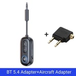 2 IN 1 Audio Receiver Transmitter Airplane Headphones Adapter  TV Speaker Car