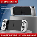 D8 USB Teleskooppinen langaton peliohjain Peliohjain Kahva sisäänvedettävä Joystick Android IOS PS3 PS4 Switch PC Matkapuhelimelle