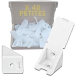 CCYKXA Taquet Equerre de fixation en plastique blanc Support d'étagère vis invisible Cornière charge lourde Corner bracket renfort coin meuble