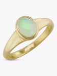 E.W Adams 9ct Yellow Gold Opal Oval Ring, N