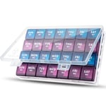 Yaklim Monthly Pill Box Organiser Large Monthly Pill Organiser 4 Week Daily Pill