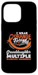 Coque pour iPhone 14 Pro Max Ruban orange pour sensibilisation à la sclérose en plaques