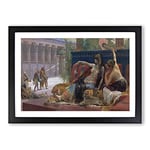 Big Box Art Cleopatra by Alexandre Cabanel Framed Wall Art Picture Print Ready to Hang, Black A2 (62 x 45 cm)