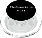 Christian faith holy bible verses typeset Philippians 4:13 PopSockets PopGrip for MagSafe