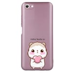 Coque rose pour Iphone 7 8 SE hamster coeur kawaii