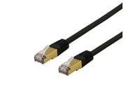 Deltaco Sftp-65Sah - Patch-Kabel - Rj-45 (Hane) Till Rj-45 (Hane) - 5 M - Sftp - Cat 6A - Halogenfri, Formpressad - Grå