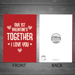 Our 1st Valentines Together Card For Boyfriend Girlfriend Card For Him Her