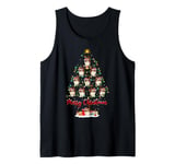 Persian Cat Xmas Lighting Santa Persian Cat Christmas Tree Tank Top