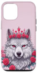 Coque pour iPhone 12/12 Pro Majestic Floral Wolf La beauté de la nature rencontre l'esprit féroce