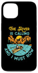 iPhone 13 Rowing Row Boat Retro Vintage The River Is Calling And I Case