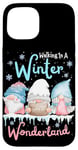 iPhone 15 Walking In A Winter Wonderland Three Gnome Funny Christmas Case