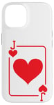 Coque pour iPhone 14 Jeu de cartes Jack of Hearts - Costume d'Halloween - Rouge