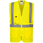 Portwest - Gilet Executive haute visibilité avec poche pour tablette couleur : Jaune taille xxl