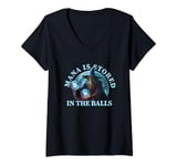 Womens Mana Is Stored In The Balls Magician Sorcerer Witcher Wizard V-Neck T-Shirt