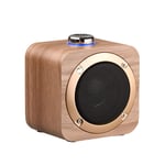 Wooden Wireless Bluetooth Speaker, Portable HD Surround Stereo Sound Bluetooth Speaker, Mini Subwoofer Phone TWS Audio 8-Hour Playtime, with Knob Tuning Non-slip Bottom Pad for Home Outdoors Travel