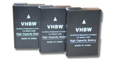 vhbw 3x Batterie compatible avec Nikon D3500, D5100, D5200, D5300 appareil photo digital reflex APRN (950mAh, 7,2V, Li-ion) avec puce d'information