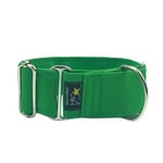 Galguita Amelie, 4 cm de Large, Taille L (40 cm – 49 cm), Collier pour Chien Anti-échappement. Vert.