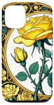 Coque pour iPhone 15 Pro Rose jaune Illustration Roses jardinage art rosiers jardiniers