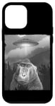 Coque pour iPhone 12 mini Singe, singe selfie avec extraterrestre et OVNI