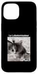 Coque pour iPhone 15 evillarry larry chat meme brainrot lobotomisateur mastermind