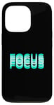 Coque pour iPhone 13 Pro Graphisme Aqua Light Teal FOCUS Aqua Turquoise