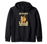 Cello Instrument Funny Playing Musical Lesson Zip Hoodie