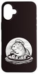 Coque pour iPhone 16 Plus Mignon Capybara mangeant des sushis kawaii