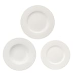 Vivo Villeroy & Boch Group Basic White 18 Piece Dining Plate Starter Set