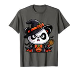 Scary Halloween Panda Witch Hat Costume Spooky Season T-Shirt