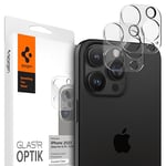 Spigen Glas.tR Optik Tempered Glass Camera Lens Protector for iPhone 16 Pro, iPhone 16 Pro Max, iPhone 15 Pro, iPhone 15 Pro Max, iPhone 14 Pro, iPhone 14 Pro Max - Transparent (2 Pack)