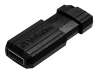 Verbatim Pinstripe Usb Drive - Usb Flash-Enhet - 128 Gb - Usb 2.0 - Svart