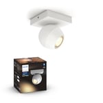 Philips Hue White Ambiance BUCKRAM Spot 1x5.5W extension - Blanc (télécommande non incluse), compatible Bluetooth, fonctionne avec Alexa, Google Assistant et Apple Homekit