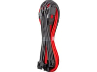 Cablemod Pro Modmesh Rt 12Vhpwr Til 3X Pci-E Kabler For Asus/Seasonic/Phanteks - 60 Cm, Karbon/Raudona