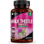 Milk Thistle Tablets 4000mg - 80% Silymarin High Strength 120 Tablets