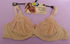 Marks & Spencer 36A new pale pink-mix non-padded full cup lace underwired bra