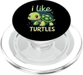 I Like TURTLES Cartoon Turtle PopSockets PopGrip for MagSafe