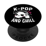 K-Pop Panda & Chill Kpop pour amies, femmes, adolescentes, musique Kawaii PopSockets PopGrip Interchangeable