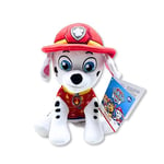 Paw Patrol Marshall Plush Toy - Medium Sitting Plush with Printed Seasonal Jumper, 25x22x13cm - Paw Patrol Toys for Boys - Ideal for Fans of Paw Patrol, for Kids