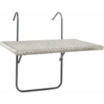 Spetebo - Table de balcon suspendue pliante - rattan - Stable et résistante aux intempéries - 60 x 40 cm