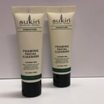 2x  Sukin Foaming Facial Cleanser for normal/oily skin travel size 50ml x2=100ml